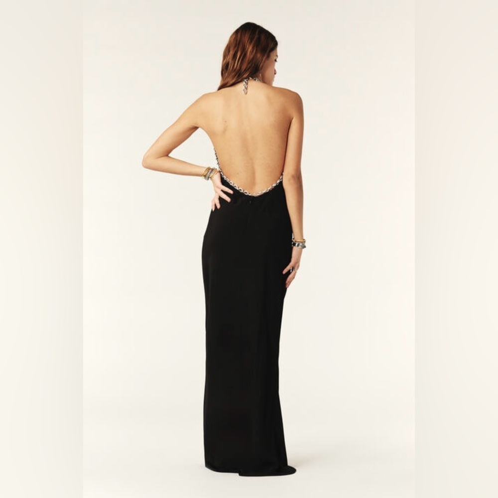 Brand new with tags ba&sh maxi dress with chain detail size us large - Picture 3 of 7